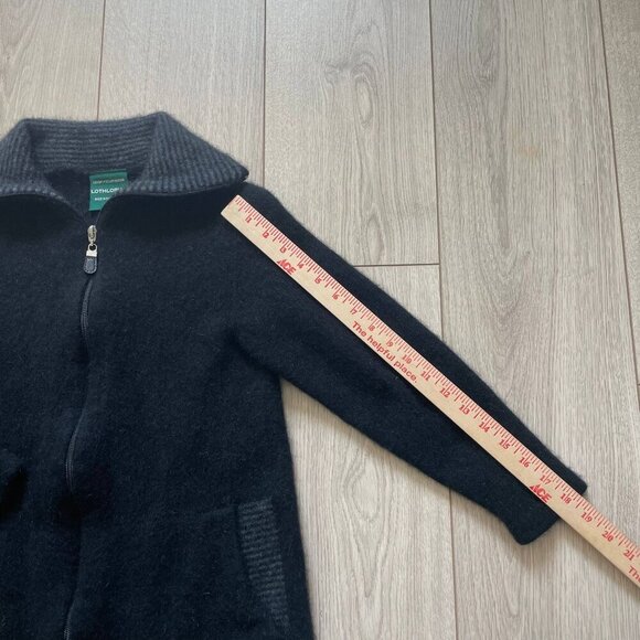 Lothlorian Full Zip Cardigan @ool Women's Black Winter Cozy Warm Comfortable - Picture 9 of 10